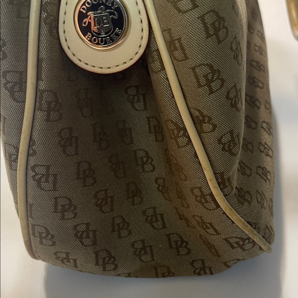 Dooney & Bourke Tan Monogram Satchel - Picture 3 of 11